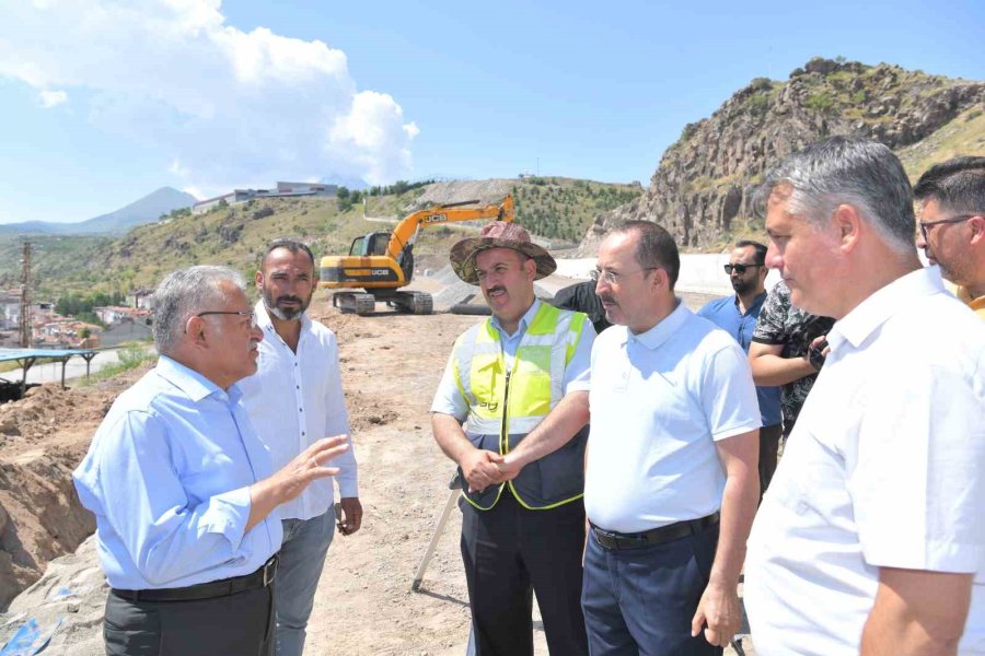 Başkan Büyükkılıç, Osb’yi Talas Bulvarı’na Bağlayacak Ana Arteri İnceledi