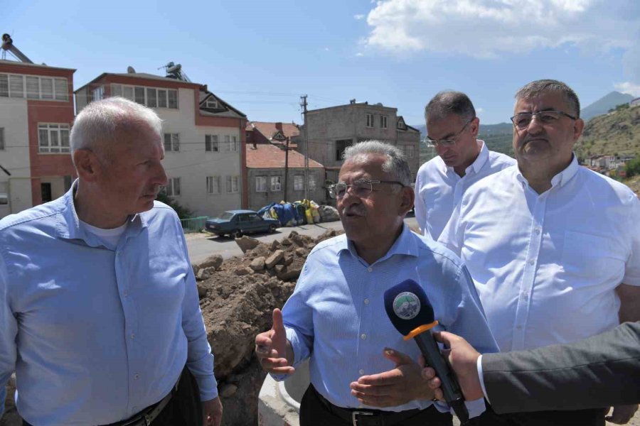 Başkan Büyükkılıç, Osb’yi Talas Bulvarı’na Bağlayacak Ana Arteri İnceledi