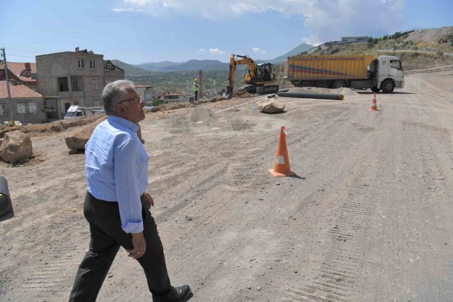 Başkan Büyükkılıç, Osb’yi Talas Bulvarı’na Bağlayacak Ana Arteri İnceledi