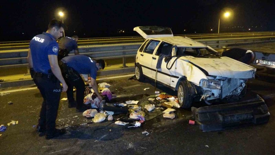 Alkollü Sürücünün Çarptığı Otomobilde Can Pazarı Yaşandı
