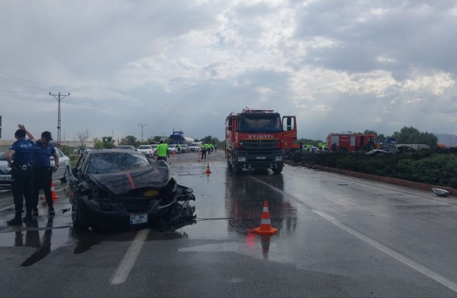 Konya’da Kavşakta Otomobiller Çarpıştı: 1 Ölü, 1 Yaralı