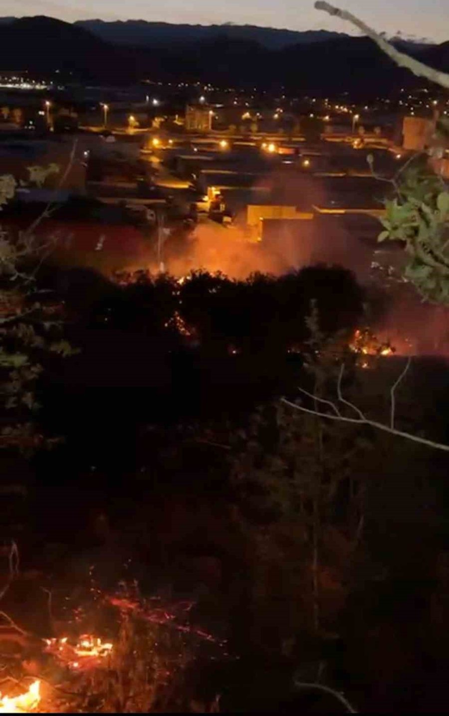 Gazipaşa’da Hazineye Ait Bozuk Ormanlık Alanda Yangın Çıktı