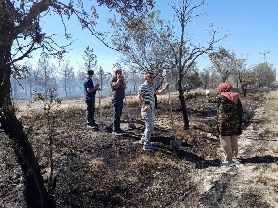 Konya’da Erozyon Önleme Sahası’nda Orman Yangını