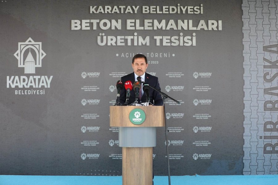 Karatay Belediyesi Beton Elemanları Üretim Tesisi Açıldı