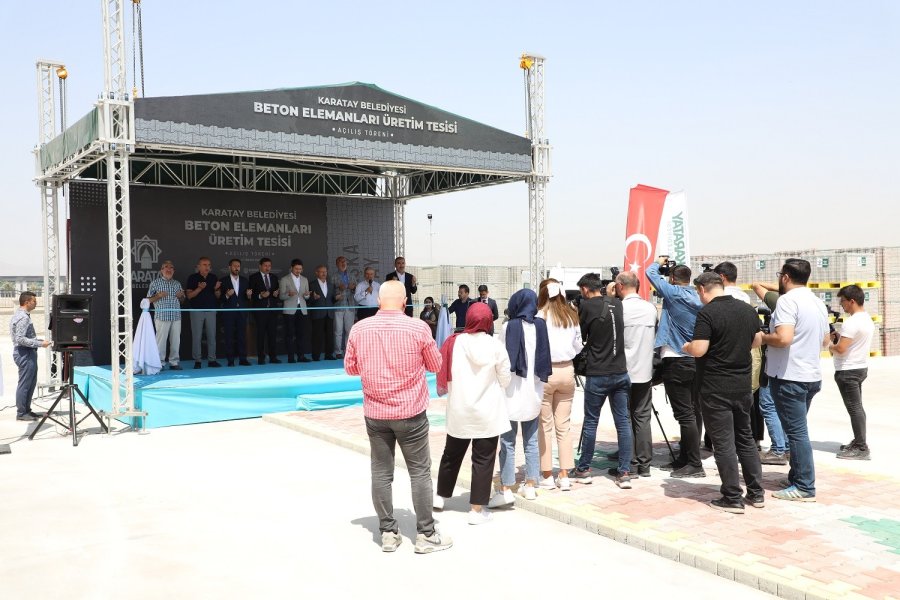 Karatay Belediyesi Beton Elemanları Üretim Tesisi Açıldı