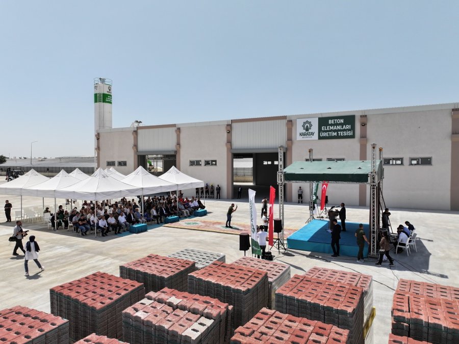 Karatay Belediyesi Beton Elemanları Üretim Tesisi Açıldı