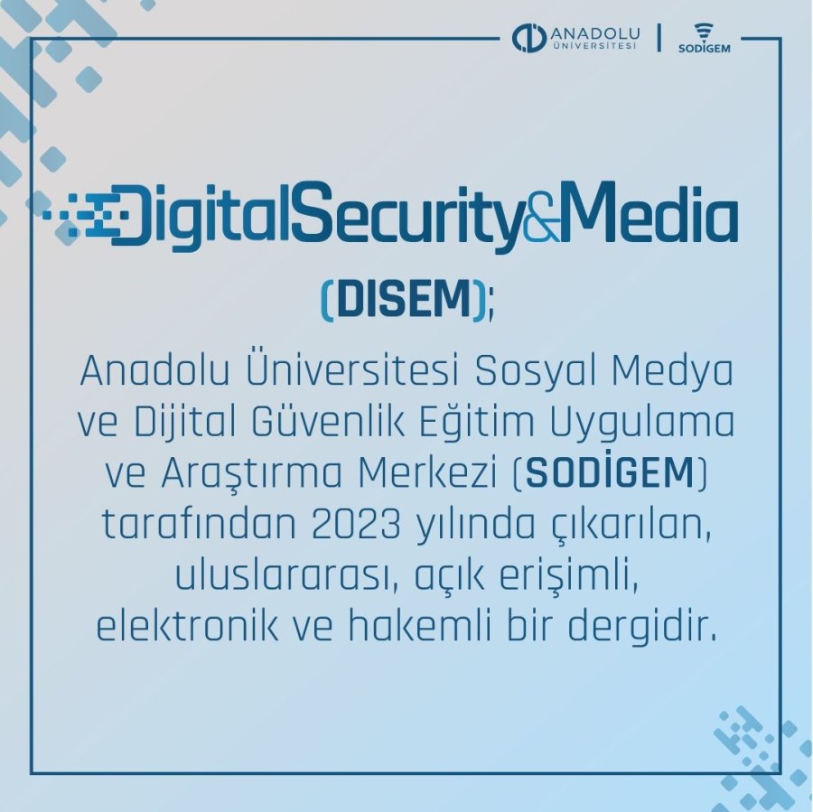 Dısem Dergisi Yayın Hayatına Başladı