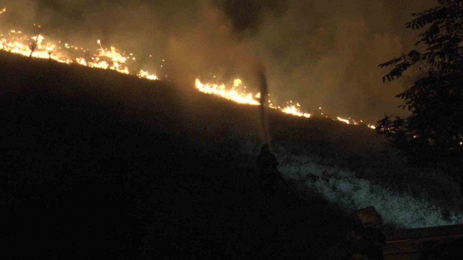 Dağlık Alanda Çıkan Yangında 200 Dönümlük Arazi Kül Oldu