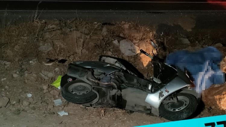 Motosikletiyle Şarampoldeki Taş Yığınına Çarpan Sürücü Hayatını Kaybetti