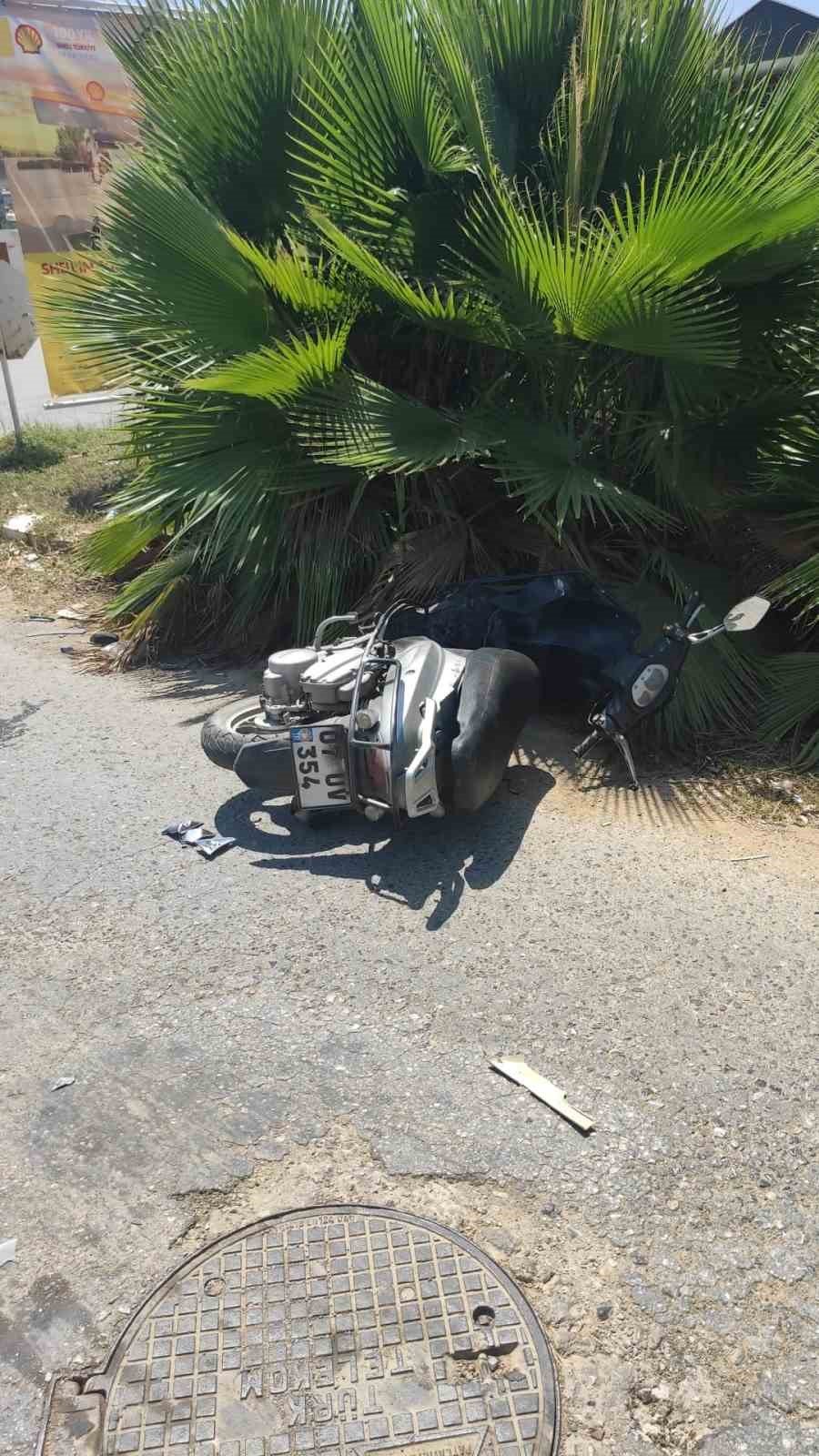 Sigortasız Motosikletle Kaza Yapan Ehliyetsiz Sürücü Yaralandı