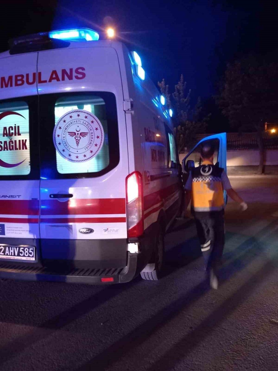 Konya’da Duvara Çarpan Motosiklet Sürücüsü Yaralandı