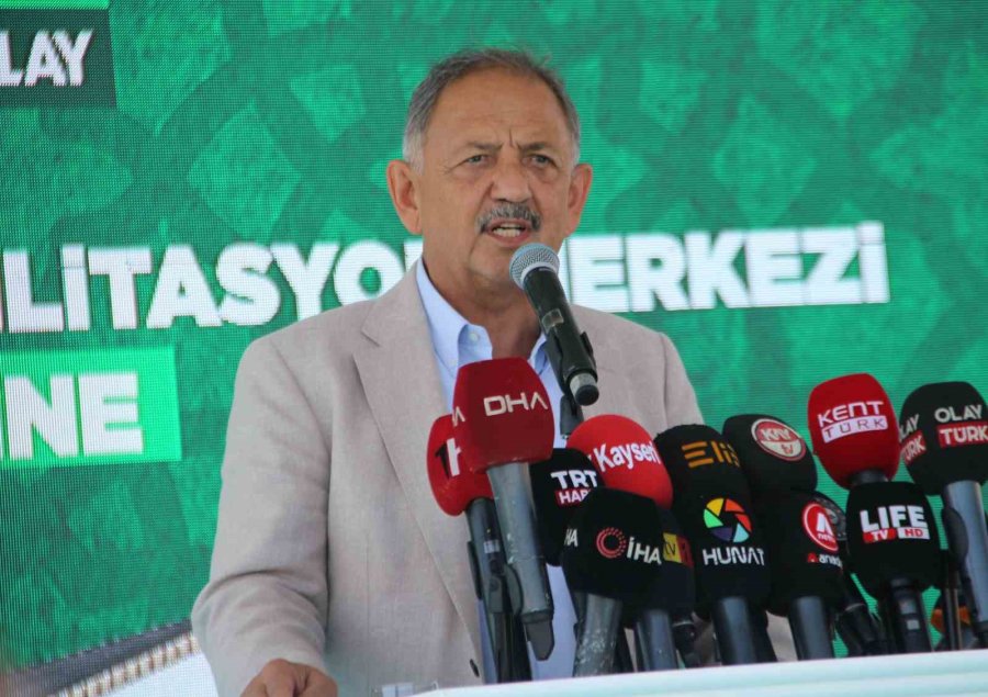Bakan Özhaseki, Kayseri’de Yeşilay Rehabilitasyon Merkezi’nin Temel Atma Töreninde Konuştu