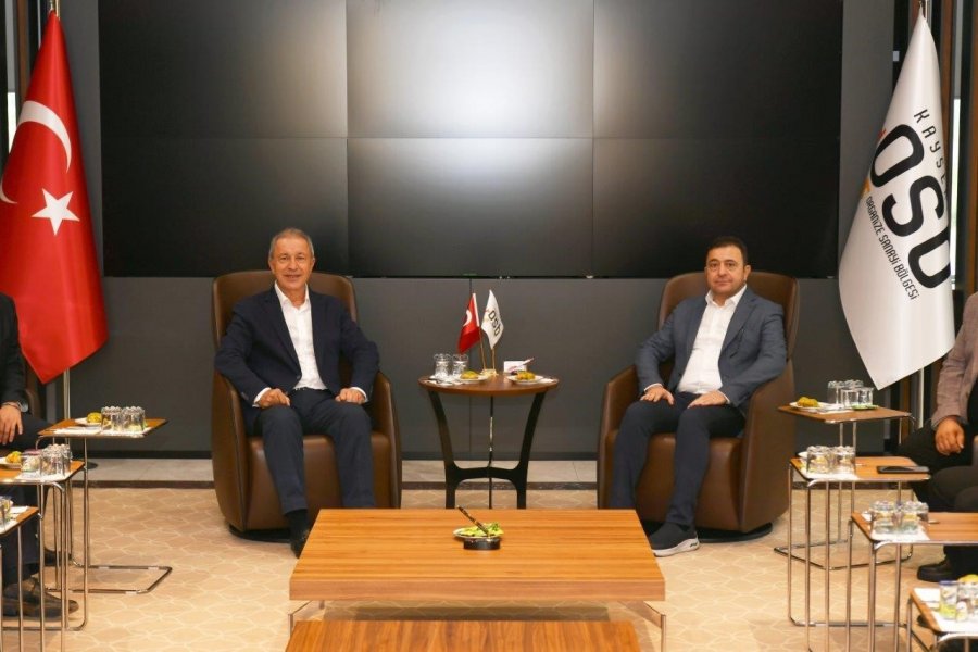 Osb Başkanı Yalçın, Hulusi Akar’a Projelerini Anlattı, Sanayicilerin Arsa Taleplerini İletti