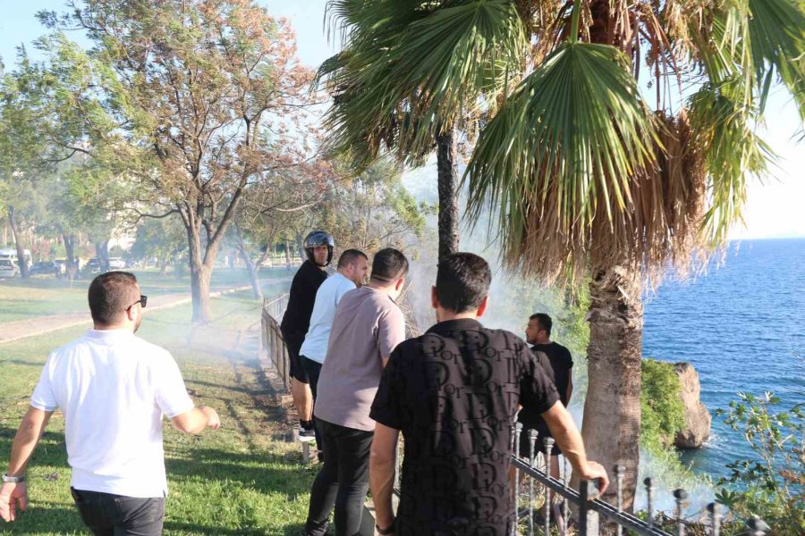 Antalya’da Falezlerde Yangın Paniği