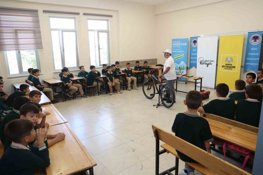 Konya Büyükşehir Okullarda Bisiklet Tamir Ve Bakım Eğitimleri Veriyor