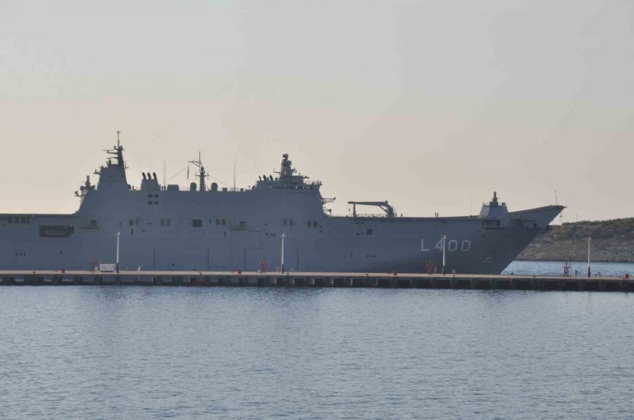 Dünyanın İlk Siha Savaş Gemisi Tcg Anadolu, Taşucu Limanından Ayrıldı