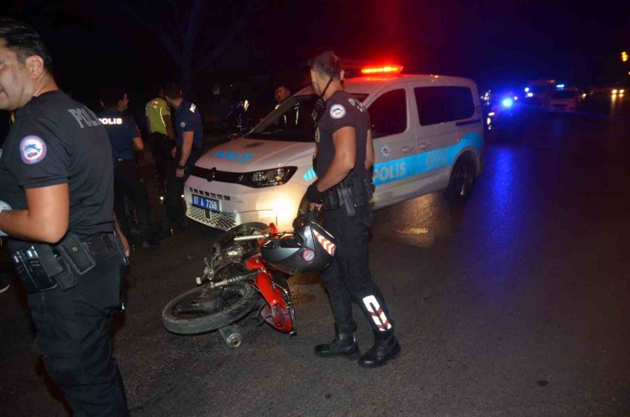 Polisten Kaçan Motosiklet Sürücüsü Kaza Yapınca Yakalandı