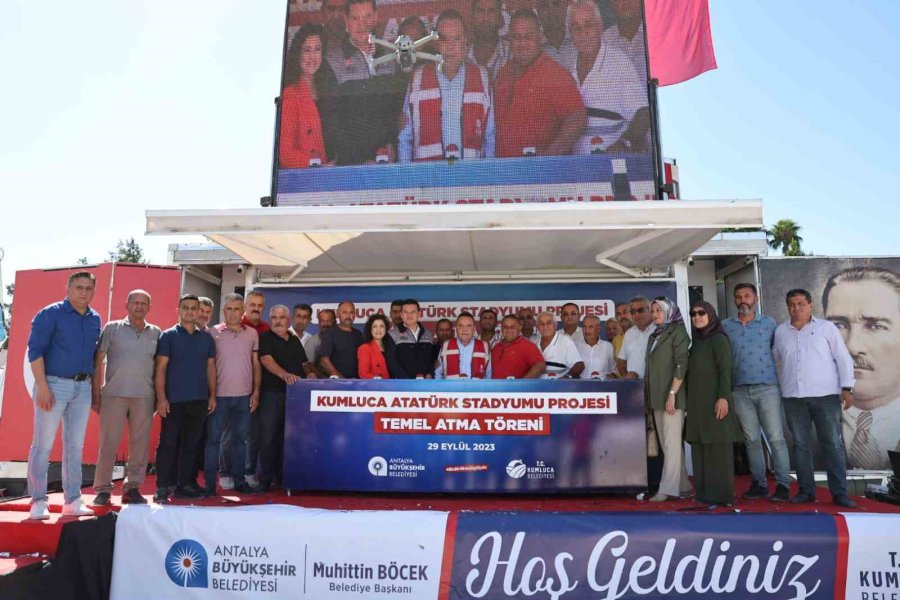 Kumluca Atatürk Stadyumu’nun Temeli Törenle Atıldı