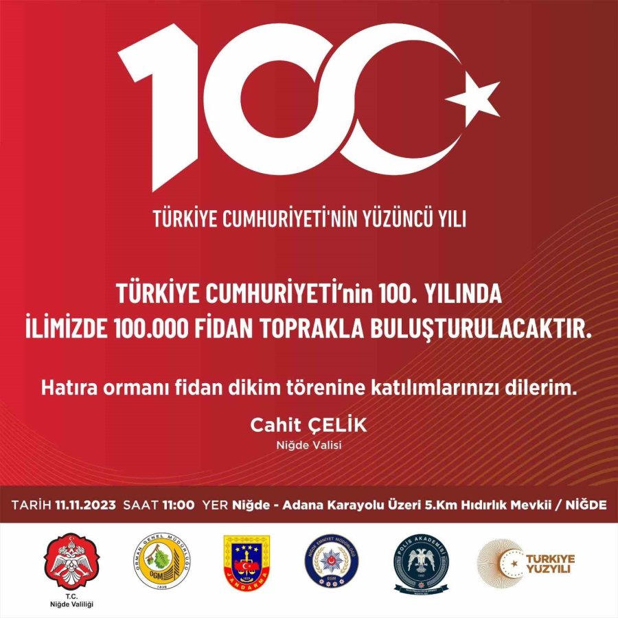 Niğde’de Binlerce Fidan Toprakla Buluşacak