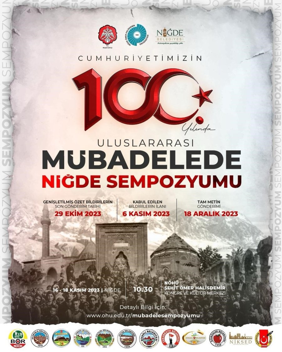 Niğde’de İlk Uluslararası Mübadele Sempozyumu Düzenlenecek