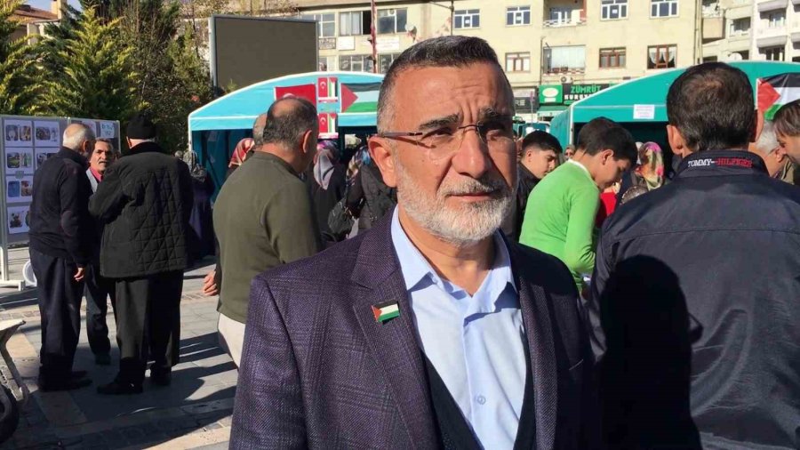 Develi’de Gazze İçin Düzenlenen Panayıra Vatandaşlar Akın Etti