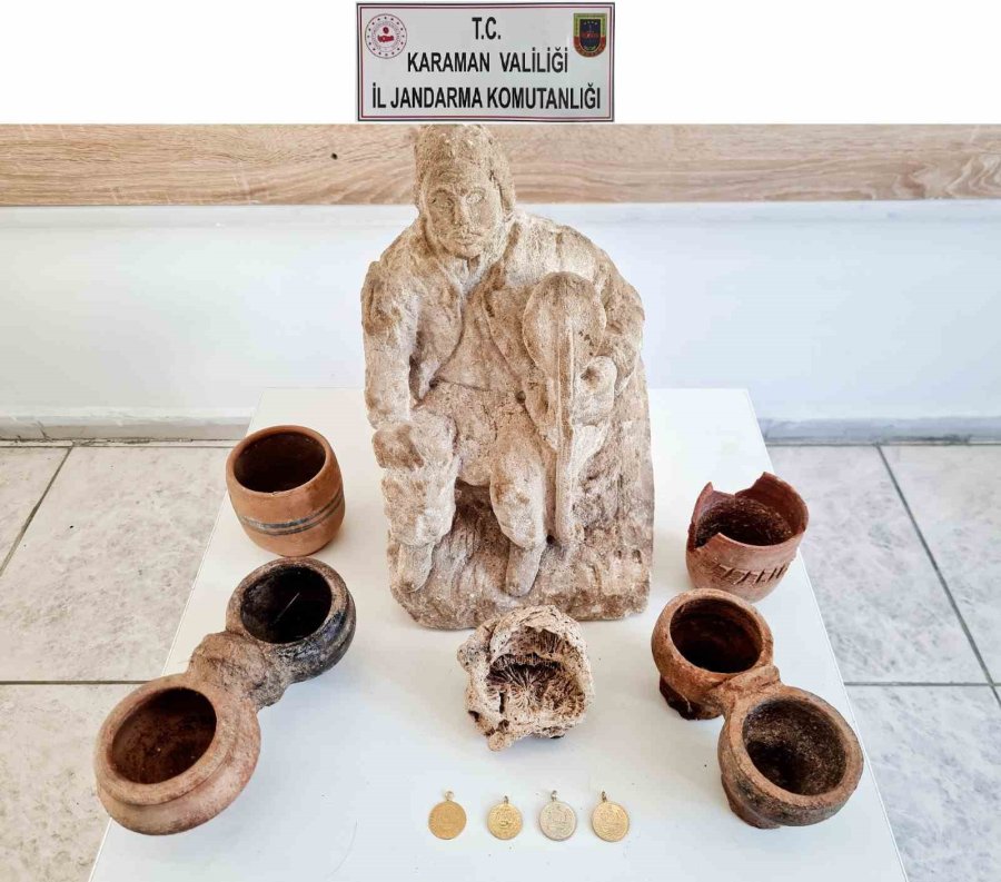 Karaman’da 9 Çalıntı Motosiklet Ve Tarihi Eserler Ele Geçirildi