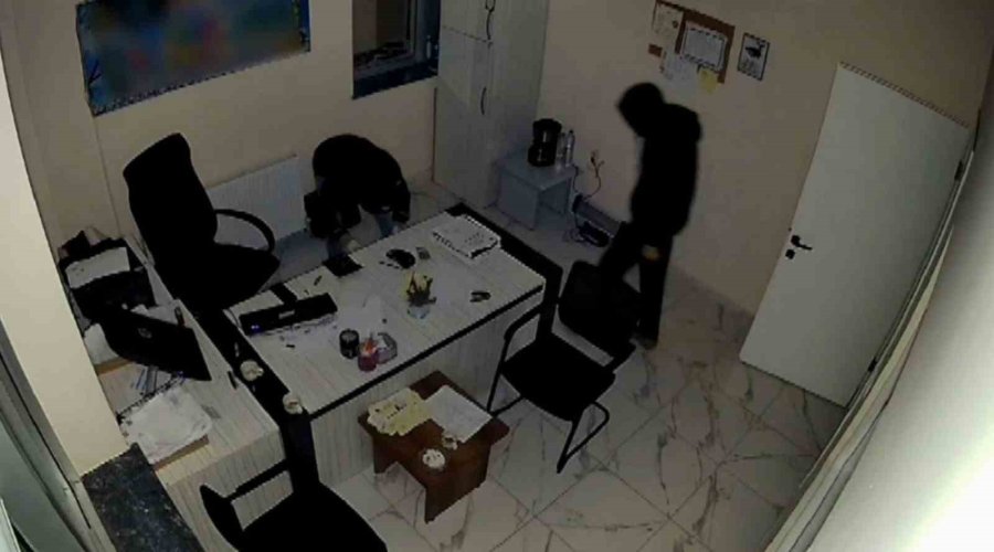 Maskeli Hırsızlar Kamerayı Çevirip Kasayı Soydu