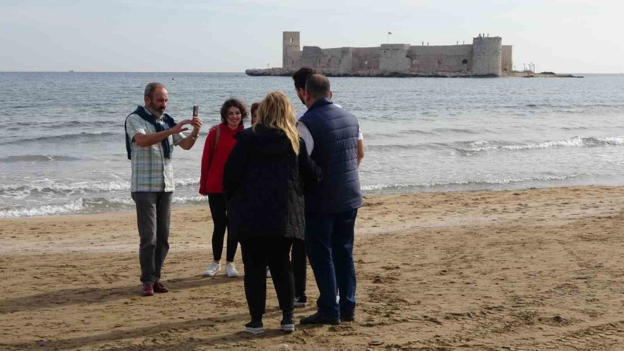 Kızkalesi’nde Kış Günü Deniz Keyfi