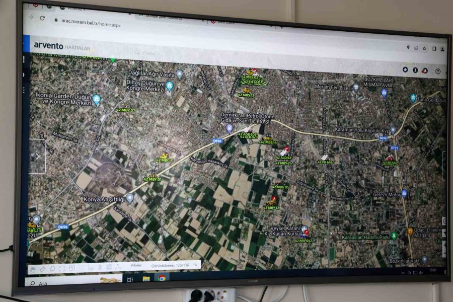 Meram’ın Hizmet Araçları Kameralarla Takip Altında