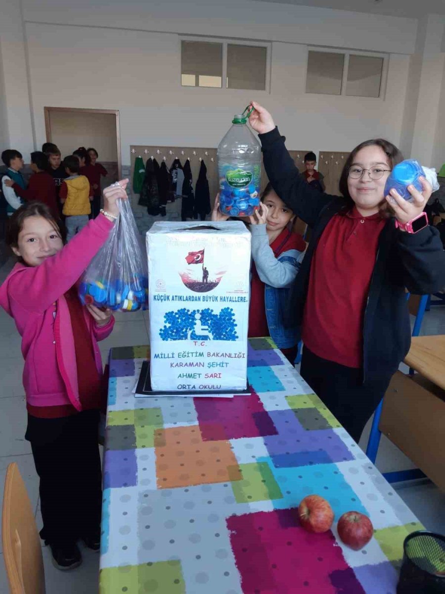 Karaman’da Toplanan Mavi Kapaklar Engelli Bireylere Umut Olacak