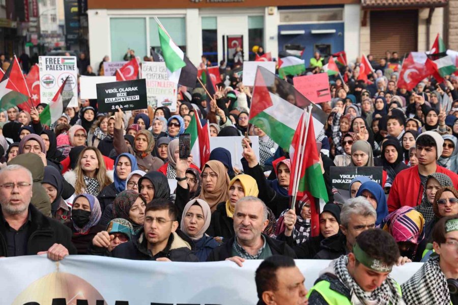Konya’da Binler Filistin İçin Yürüdü