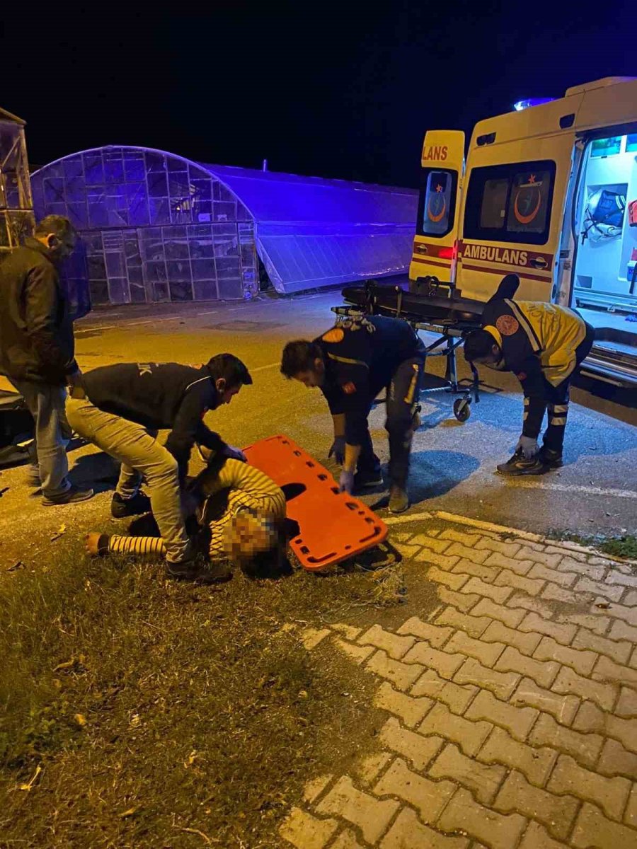 Alkollü Motosiklet Sürücü Hastanelik Oldu