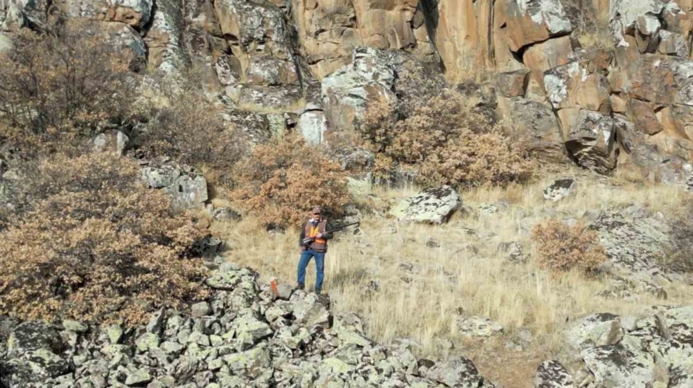 Aksaray'da Dron İle Avcı Takibi