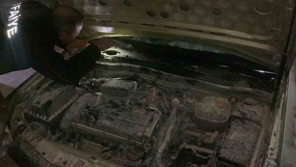 Karaman'da Oto Yangını