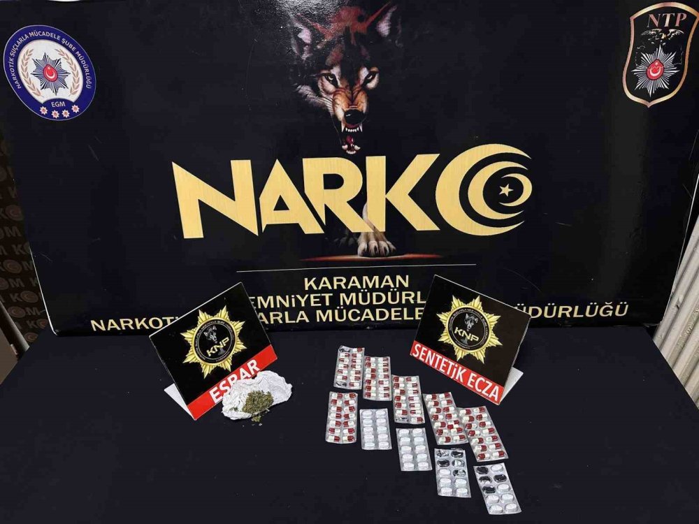 Karaman'da Uyuşturucu Operasyonu: 3 Gözaltı, 1 Tutuklama