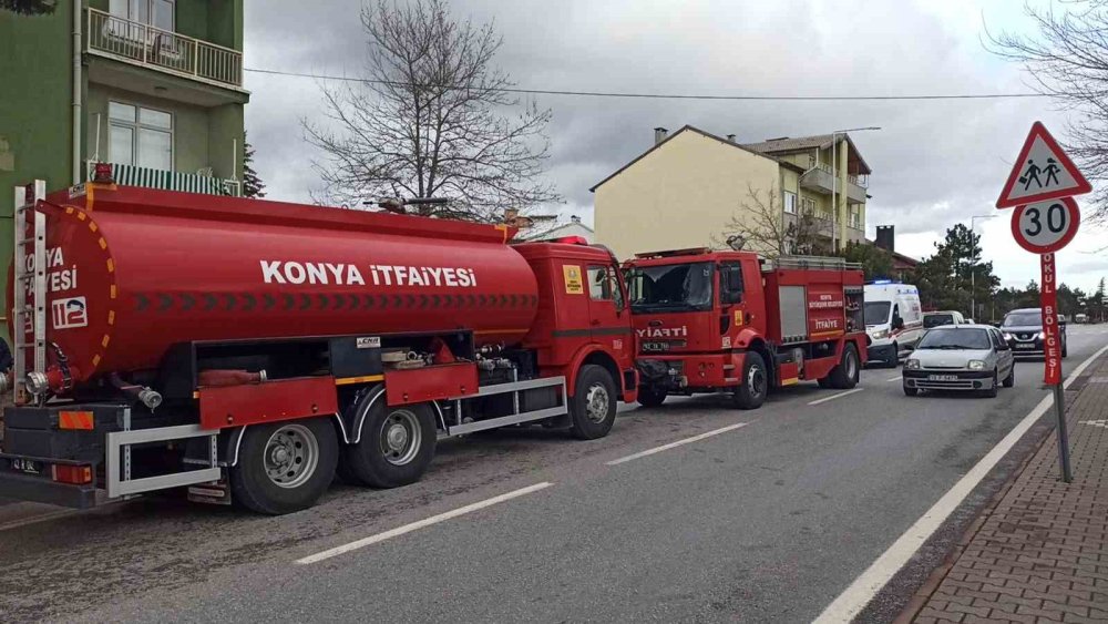 Konya’da Evde Çıkan Yangında 4 Kişi Yaralandı