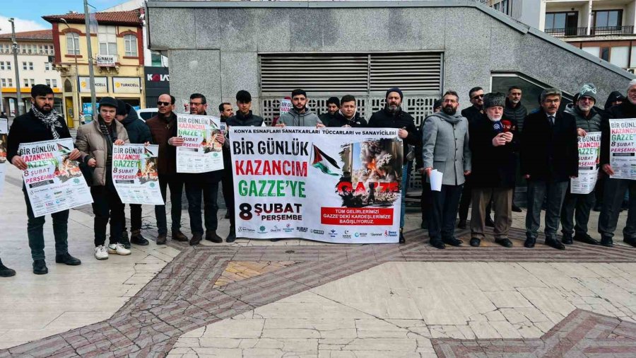 Konya Esnafından "bir Günlük Kazancım Gazze’ye” Projesi