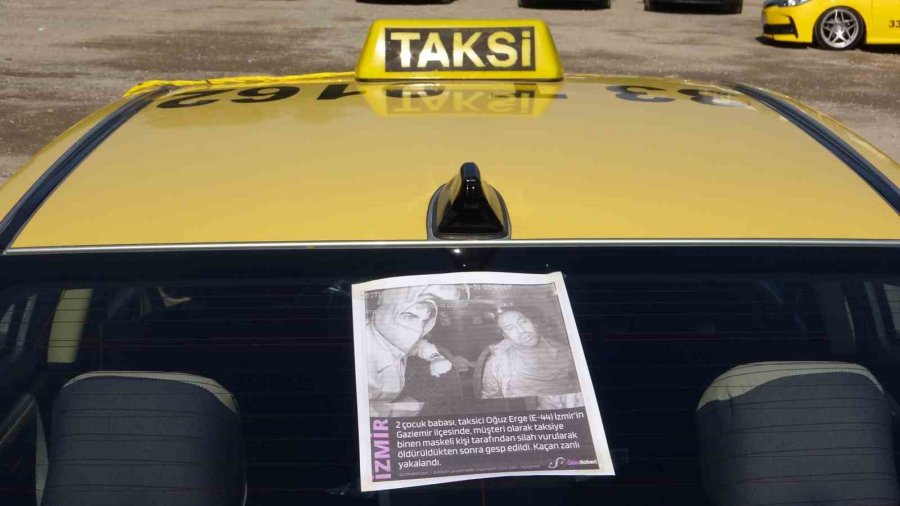İzmir’de Cinayete Kurban Taksici, Mersin’de 450 Taksicinin Düzenlediği Konvoyla Anıldı