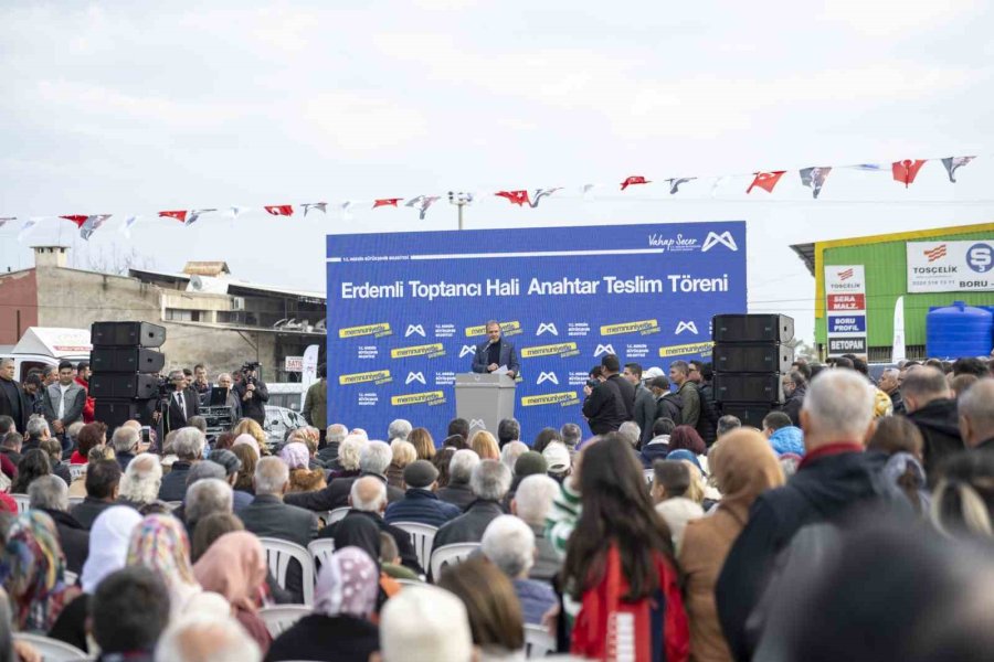 Seçer, Erdemli Toptancı Hali Kompleksinin Anahtar Teslim Törenine Katıldı