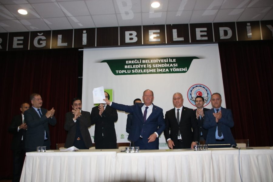 Ereğli Belediyesi İle Belediye İş Sendikası Toplu Sözleşme İmza Töreni