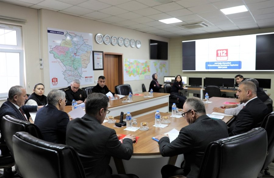 Niğde’de Acil Çağrı Hizmetleri İl Koordinasyon Toplantısı Yapıldı
