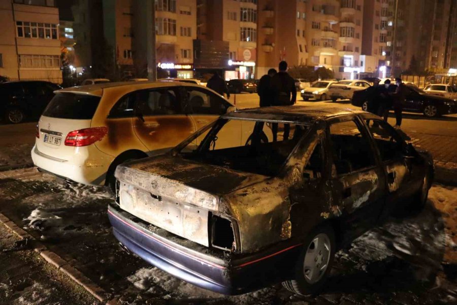 Park Halindeki Otomobil Cayır Cayır Yandı