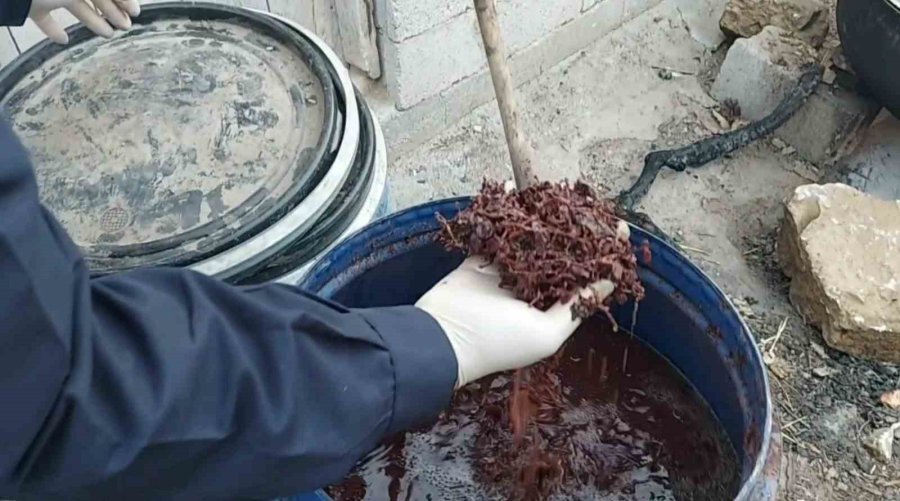 Evin Bahçesinde Sahte İçki Üreten 2 Şüpheli Gözaltına Alındı