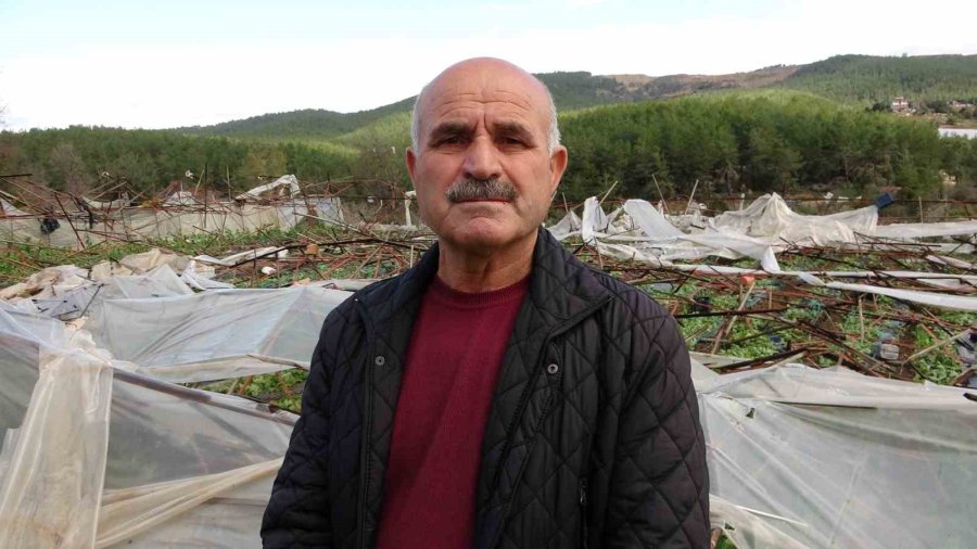 Alanya’da Hortum 250 Dönümden Fazla Seraya Zarar Verdi