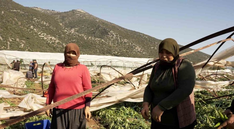 Denizden Gelen Hortum Seralara Yaklaştıkça ‘‘allah’ım Sen Koru" Diyerek Dua Ettiler