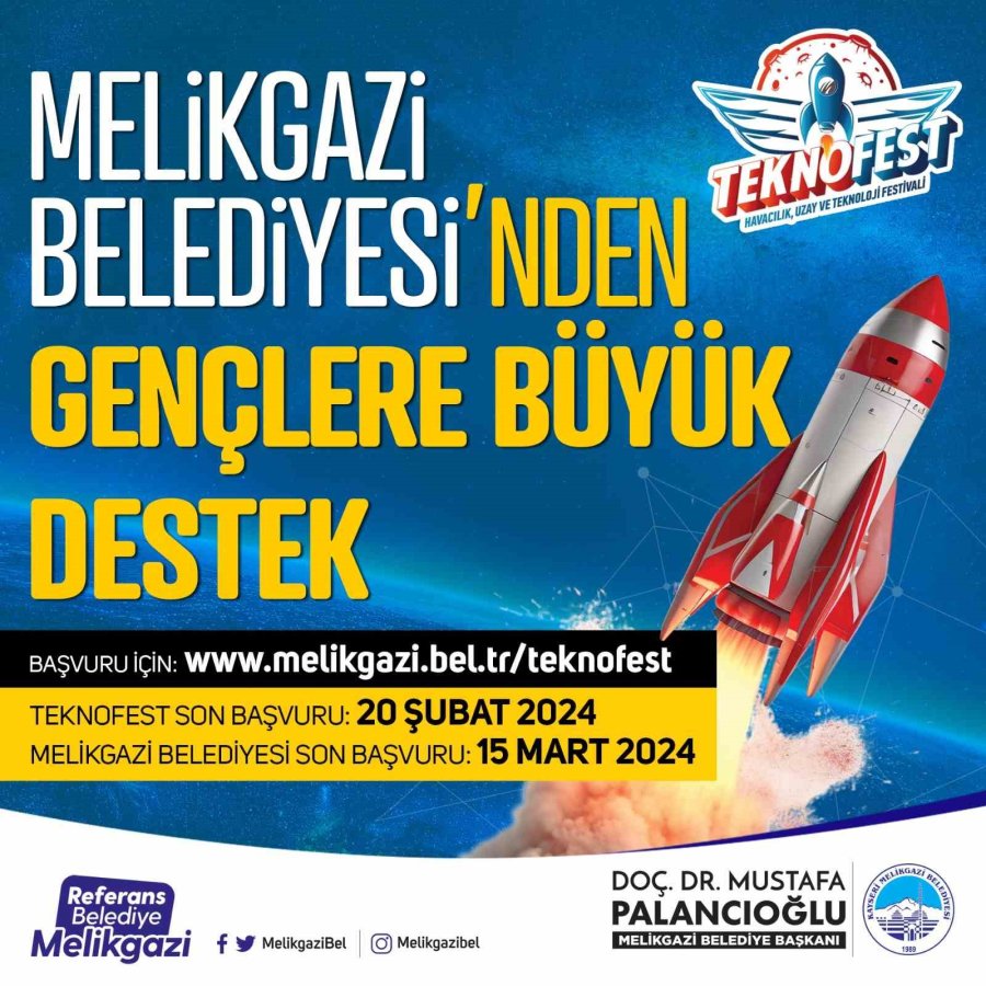 Melikgazi’nin Teknofest Projelerine Dev Desteği İçin Son 2 Gün