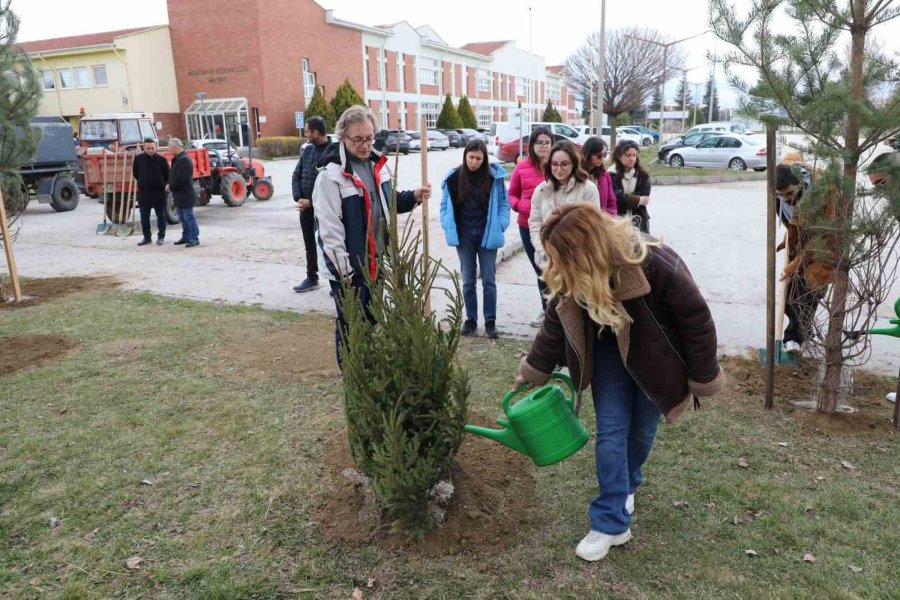 Eskişehir Teknik Üniversitesi’nde Hayatını Kaybeden Doç. Dr. Filiz Bayrakçı Karel Ve Kızı Anısına Ağaç Dikim Etkinliği Gerçekleştirdi
