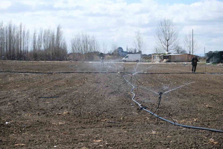 Son Dönemlerin En Kurak Kış Ayında Çiftçiler Tarlalarını 2 Ay Önce Sulamaya Başladı