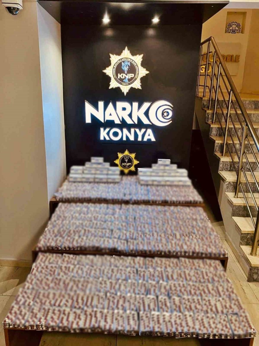 Konya’da Binlerce Uyuşturucu Hap Yakalandı