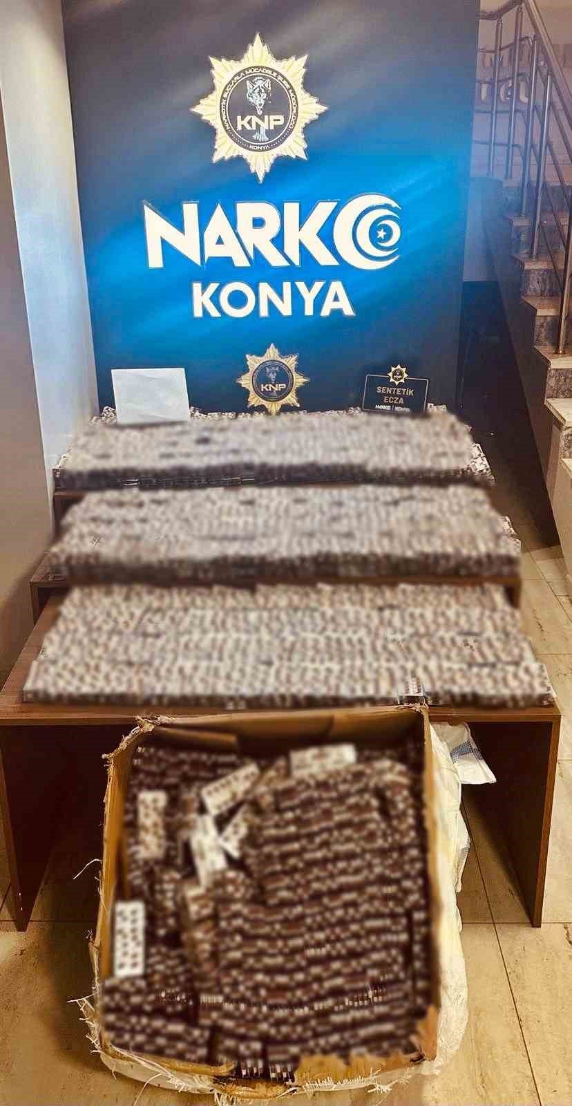 Konya’da Binlerce Uyuşturucu Hap Yakalandı